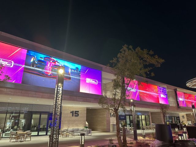 LED screen from INFiLED wall-mounted in Lusail International Circuit F1 race track in Qatar