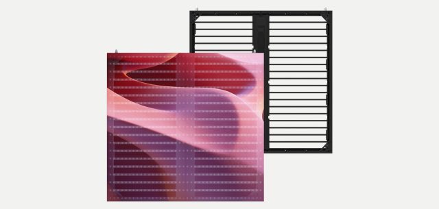 INFiLED MV Mesh Series transparent outdoor LED mesh panel – product image