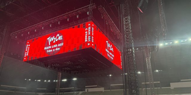 INFiLED Hololight Series transparent LED cube hung over the stage at the TWICE concert in Malaysia